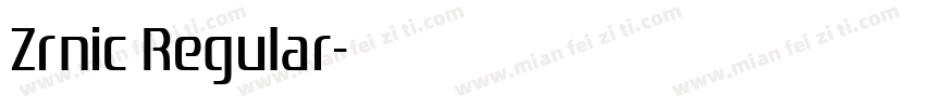 Zrnic Regular字体转换